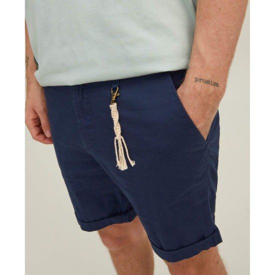 JACK&JONES 12210139 NAVY Βερμούδα Λινή