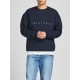 JACK&JONES 12204796 NAVY ΦΟΥΤΕΡ ΜΕ ΛΑΙΜΟΚΟΨΗ
