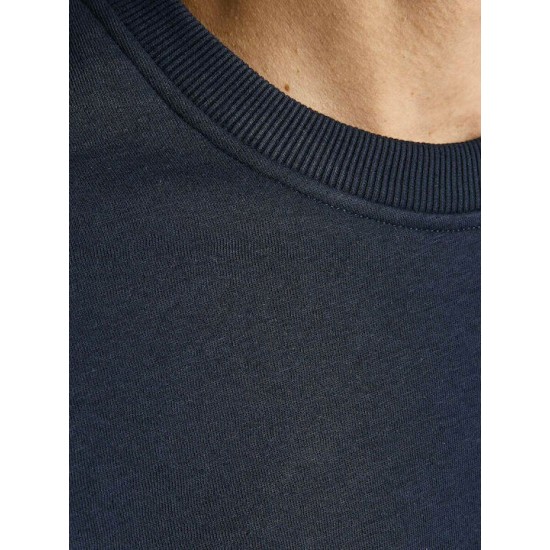 JACK&JONES 12204796 NAVY ΦΟΥΤΕΡ ΜΕ ΛΑΙΜΟΚΟΨΗ