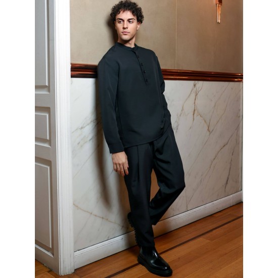 Ανδρική mao πουκαμίσα MAKAN 270-940 BLACK