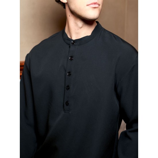 Ανδρική mao πουκαμίσα MAKAN 270-940 BLACK