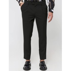 MAKAN 210-900 BLACK Ανδρικό Παντελόνι Με Πιέτες 7/8 BRIZIO