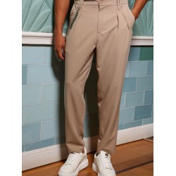 MAKAN 210-958 BEIGE Παντελόνι με πιέτα