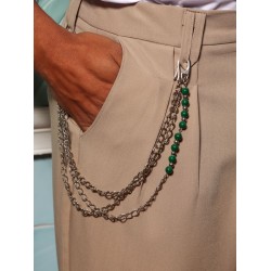 MAKAN 210-958 BEIGE Παντελόνι με πιέτα