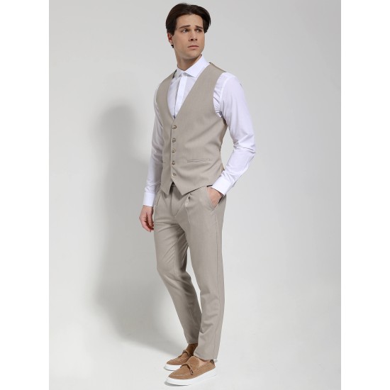 MAKAN 220-930 SAND Γιλέκο κοστουμιού