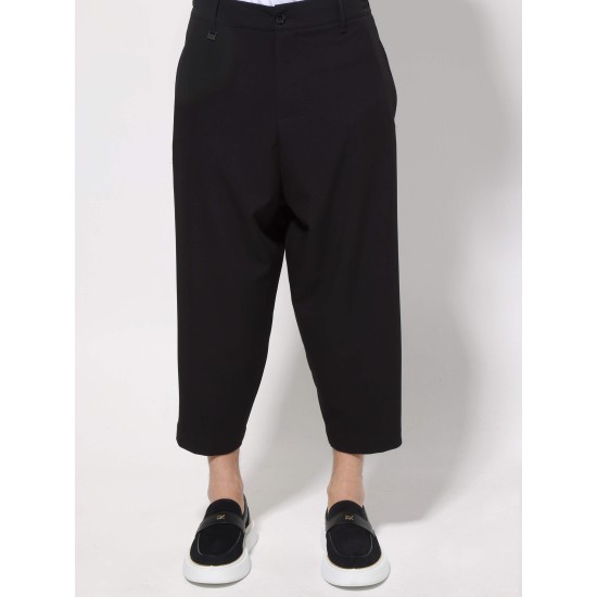 MAKAN 210-425 BLACK Παντελόνι με λάστιχο στη μ΄έση 