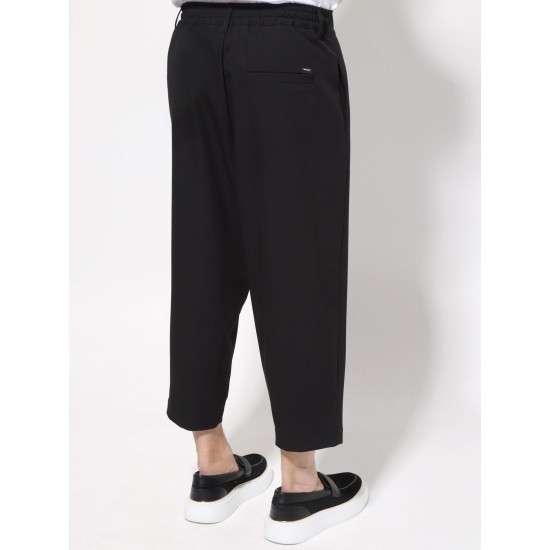 MAKAN 210-425 BLACK Παντελόνι με λάστιχο στη μ΄έση 