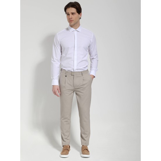 MAKAN 210-930-2 SAND Παντελόνι με πιέτα 