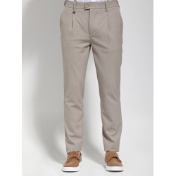MAKAN 210-930-2 SAND Παντελόνι με πιέτα 