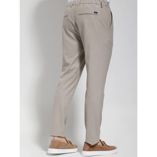MAKAN 210-930-2 SAND Παντελόνι με πιέτα 