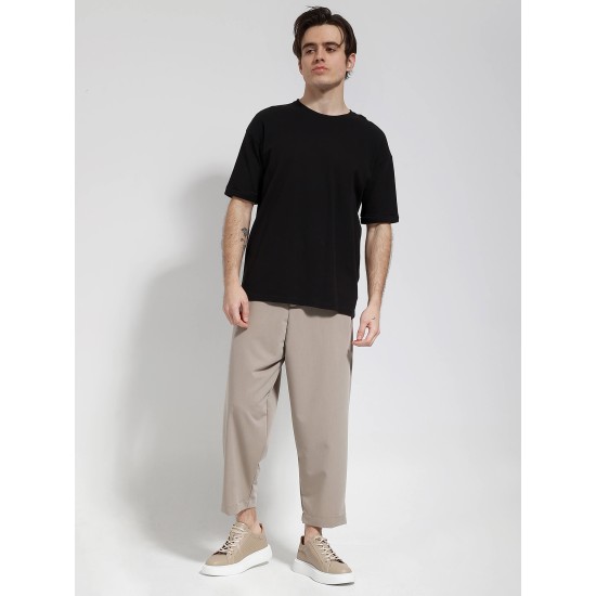 MAKAN 210-425 BEIGE Παντελόνι με λάστιχο στη μ΄έση 