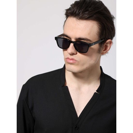 MAKAN 250-715 BLACK Κοντομάνικο πουκάμισο 