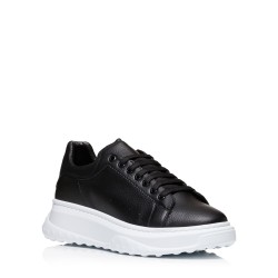 MARIO BALDINI 507-10 BLACK Ανδρικά sneakers με άσπρο πάτο