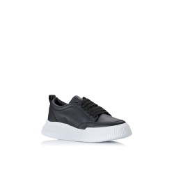 MARIO BALDINI 413-70 BLACK Ανδρικά sneakers με άσπρο πάτο