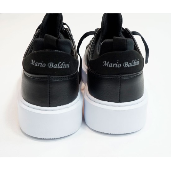 MARIO BALDINI 179 BLACK Sneaker με λάστιχο