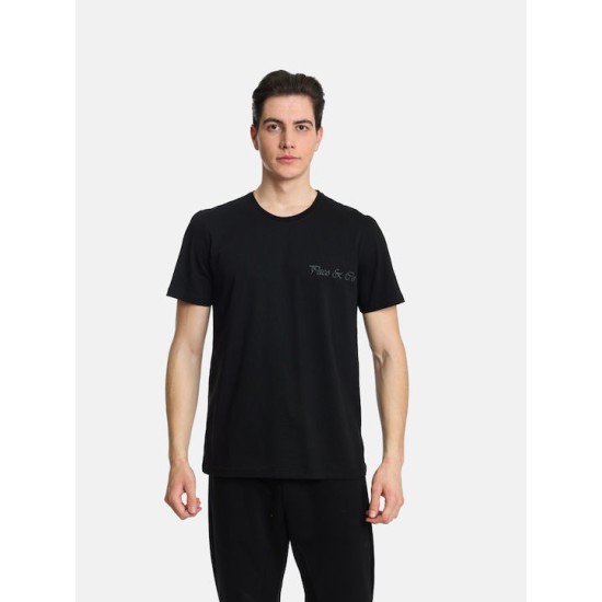 Ανδρικό T-shirt PACO&CO 2431061 BLACK Oversized - Cotton