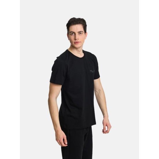 Ανδρικό T-shirt PACO&CO 2431061 BLACK Oversized - Cotton