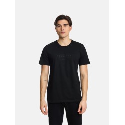 Ανδρικό T-shirt PACO&CO 2431036 BLACK Κανονική γραμμή- Cotton