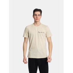 Ανδρικό T-shirt PACO&CO 2431061 BEIGE Oversized - Cotton