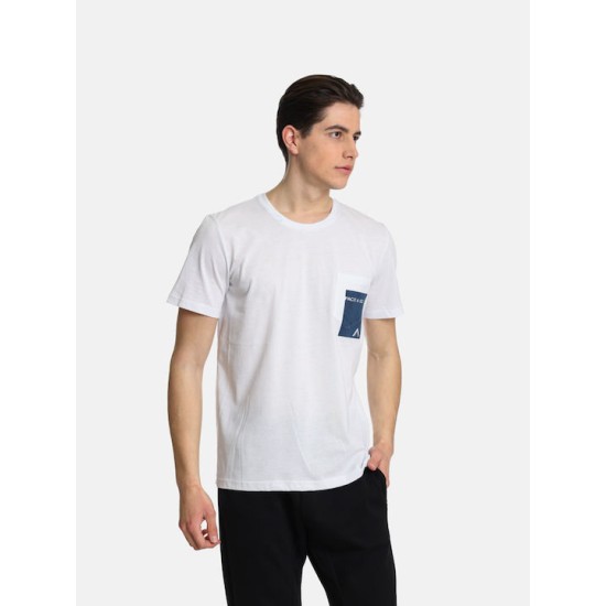Ανδρικό T-shirt PACO&CO 2431042 WHITE Κανονική γραμμή- Cotton