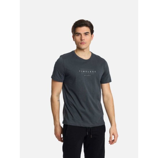 Ανδρικό T-shirt PACO&CO 2431036 GREY Κανονική γραμμή- Cotton