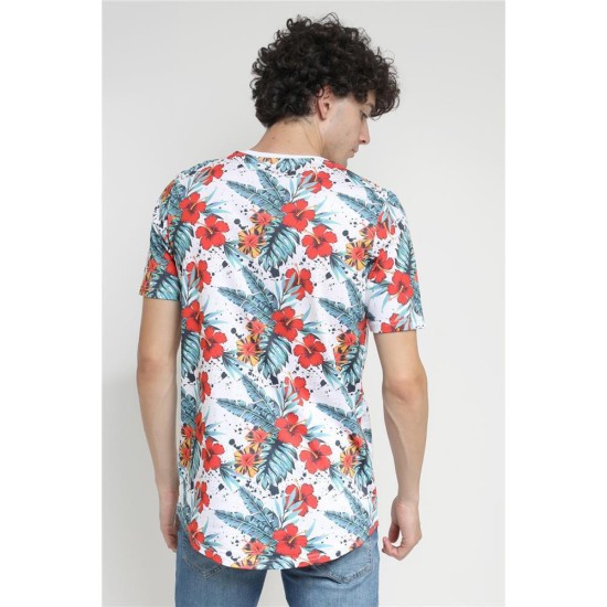 PACO&CO 13543 White T-Shirt-Floral 