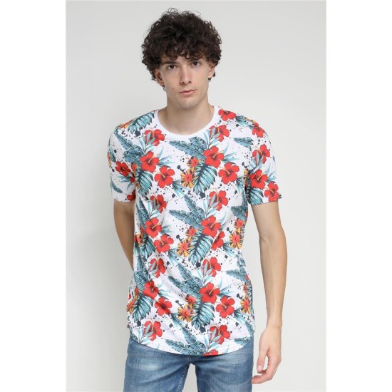 PACO&CO 13543 White T-Shirt-Floral 