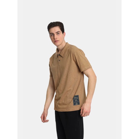 Ανδρική Μπλούζα POLO PACO&CO 2431093 CAMEL - Κανονική γραμμή