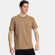 Ανδρικό T-shirt πικέ PACO&CO 2431095 CAMEL-Κανονική γραμμή