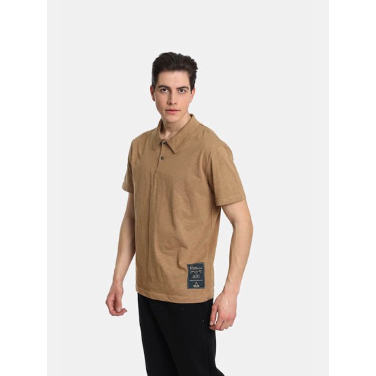 Ανδρική Μπλούζα POLO PACO&CO 2431093 CAMEL - Κανονική γραμμή