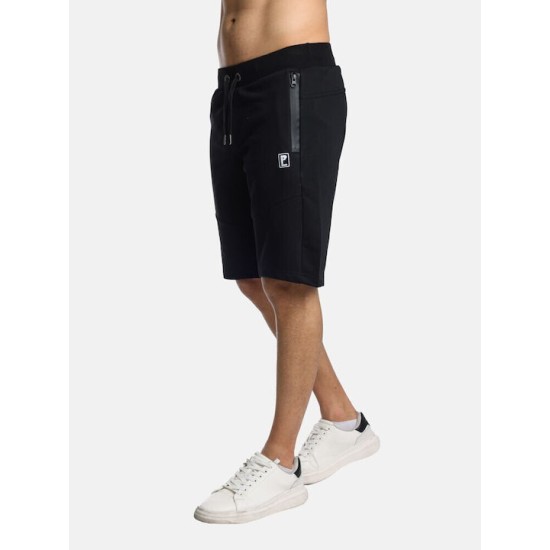 Ανδρική βερμούδα με φερμουαρ PACO&CO 2431414 BLACK
