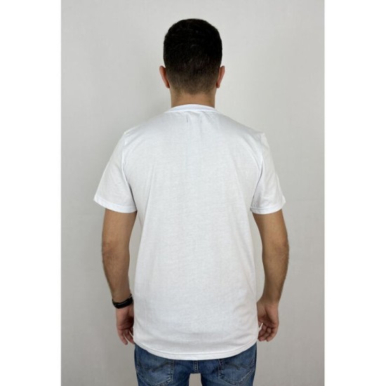 Ανδρικό T-shirt PACO&CO 2431059 WHITE Κανονική γραμμή- Cotton
