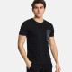 Ανδρικό T-shirt PACO&CO 2431007 BLACK Slim Fit - Cotton