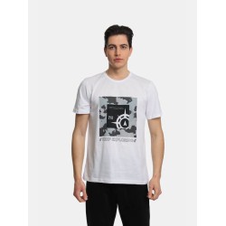 Ανδρικό T-shirt PACO&CO 2431046 WHITE Κανονική γραμμή 