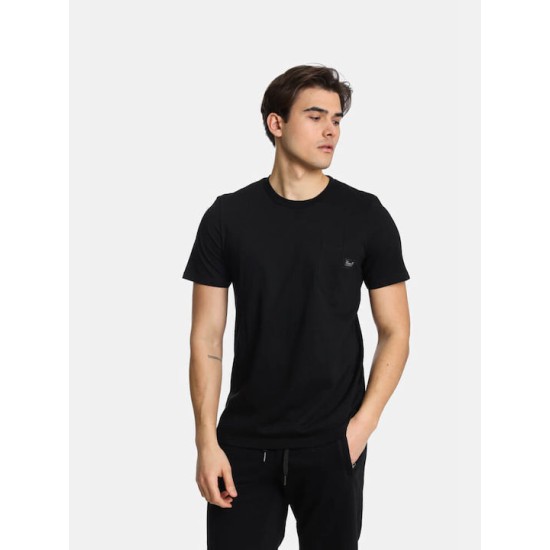 Ανδρικό T-shirt PACO&CO 2431016 BLACK - Κανονική γραμμή