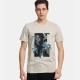 Ανδρικό T-shirt PACO&CO 2431047 BEIGE Κανονική γραμμή- Cotton