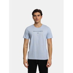 Ανδρικό T-shirt με Λογότυπο PACO&CO 2431031 CIEL-Κανονική γραμμή
