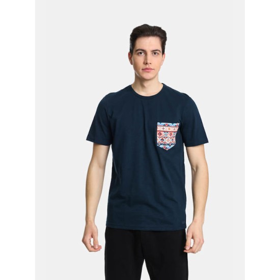 Ανδρικό T-shirt PACO&CO 2431025 BEIGE Κανονική γραμμή - Cotton 