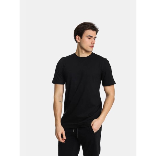 Ανδρικό T-shirt PACO&CO 2431016 BLACK - Κανονική γραμμή