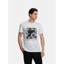 Ανδρικό T-shirt PACO&CO 2431046 WHITE Κανονική γραμμή 