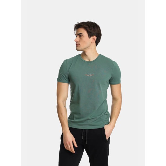Ανδρικό T-shirt PACO&CO 2431002 MINT Slim Fit