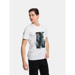 Ανδρικό T-shirt PACO&CO 2431047 WHITE Κανονική γραμμή- Cotton
