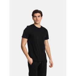 Ανδρικό T-shirt PACO&CO 2431059 BLACK Κανονική γραμμή- Cotton