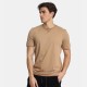 Ανδρικό T-shirt PACO&CO 2431056 CAMEL Κανονική γραμμή 