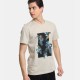 Ανδρικό T-shirt PACO&CO 2431047 BEIGE Κανονική γραμμή- Cotton