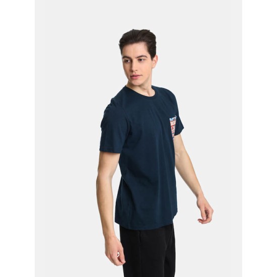 Ανδρικό T-shirt PACO&CO 2431025 BEIGE Κανονική γραμμή - Cotton 