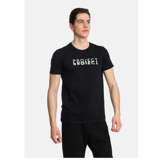 Ανδρικό T-shirt με τύπωμα PACO&CO 2431017 BLACK
