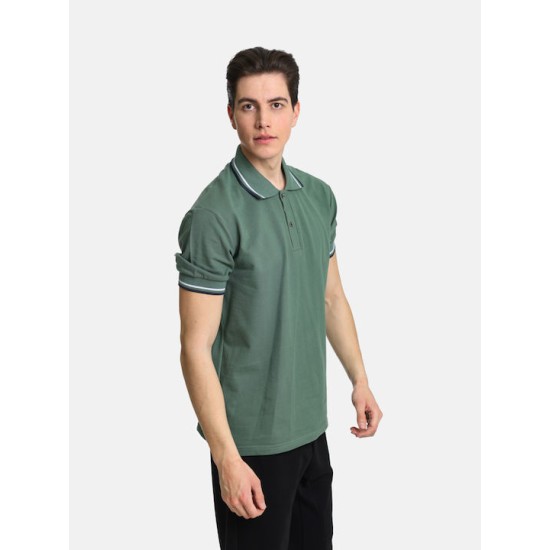 Ανδρική Μπλούζα Polo PACO&CO 2431090 MINT - Slim Fit