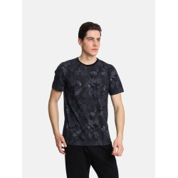 Ανδρικό T-shirt με allover τύπωμα PACO&CO 2431063 BLACK