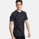 Ανδρικό T-shirt με allover τύπωμα PACO&CO 2431063 BLACK